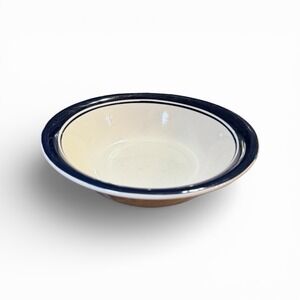 Vintage‎ Home Today's Home Enamelware Bowl with Blue Rim